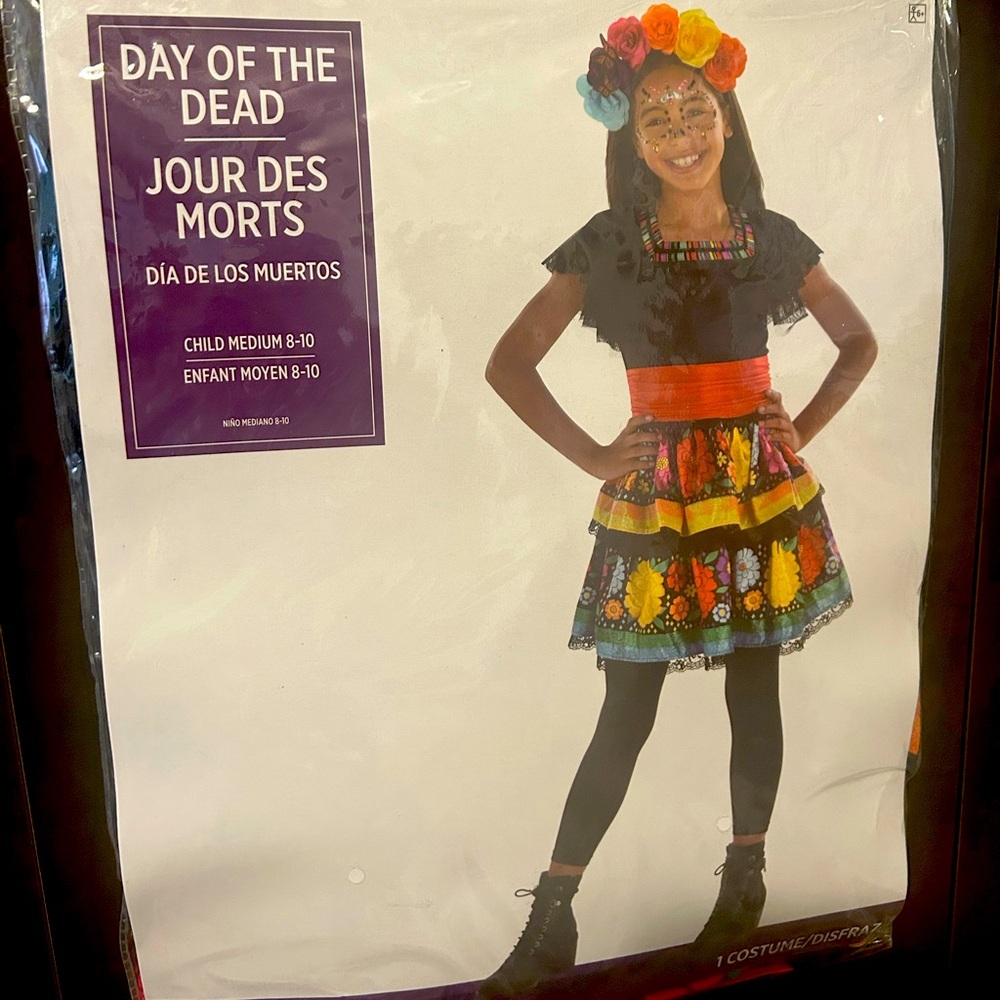 Day of the Dead children’s costume - dia de los muertos size med